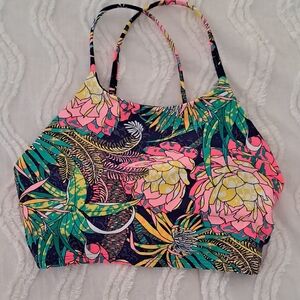 Floral Print Crop Top with Strappy Back